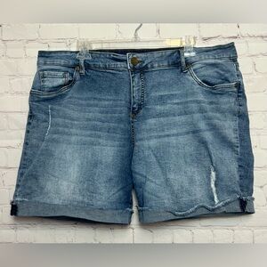 Kut from the Kloth Folded Hem Denim Shorts